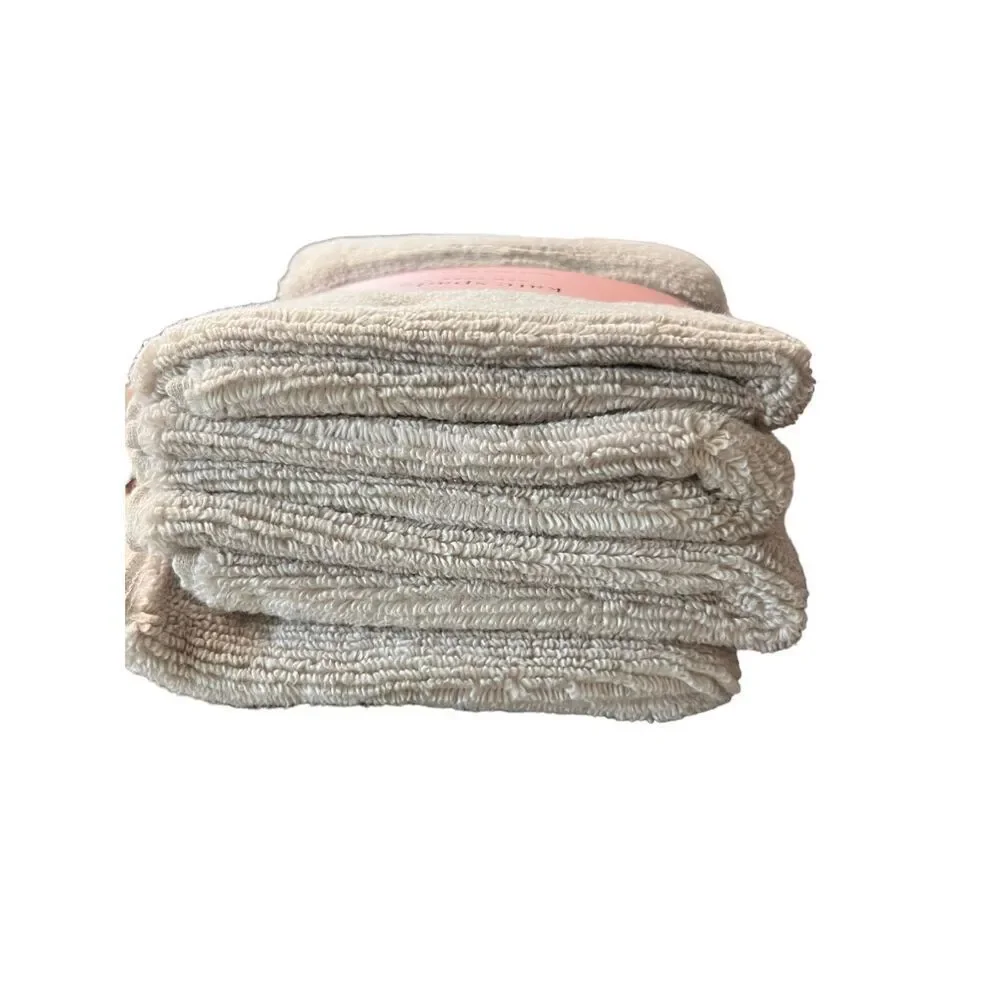 Kate spade 4 piece wash cloth creamy beige cotton soft fluffy